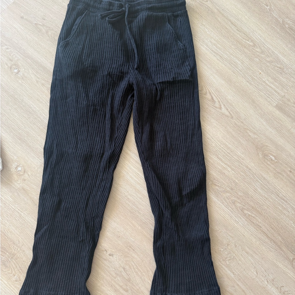 Resortsyle Stripped Zara Black Pants Straight Leg